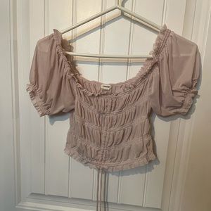 Garage pink mesh top